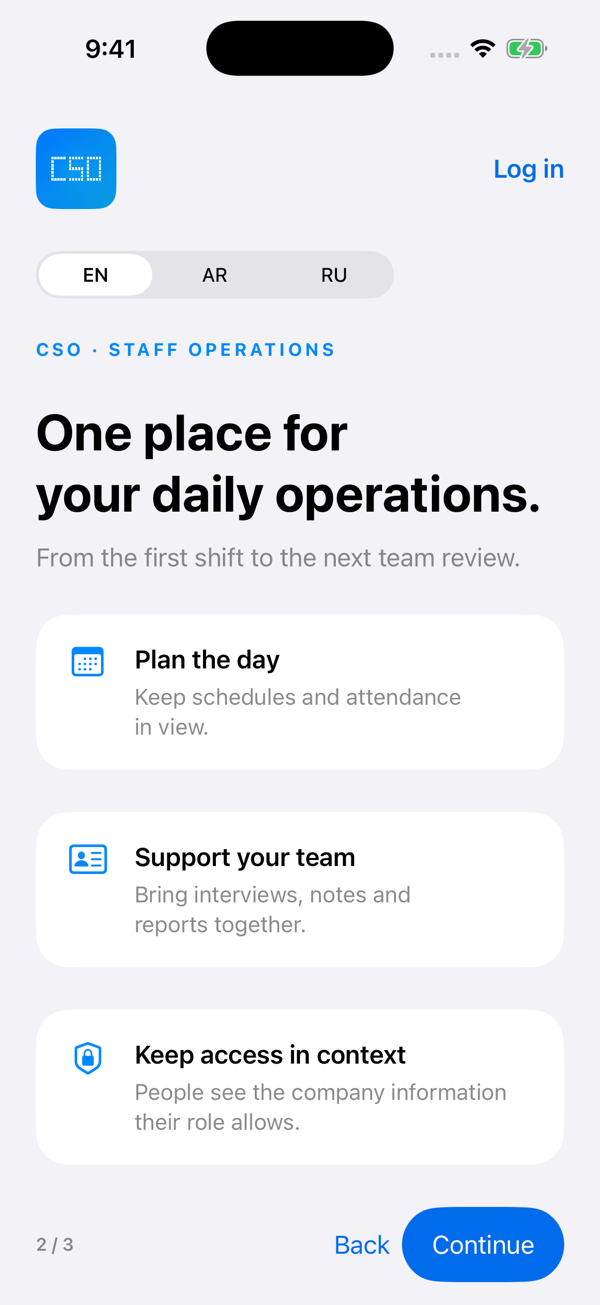 Daily operations